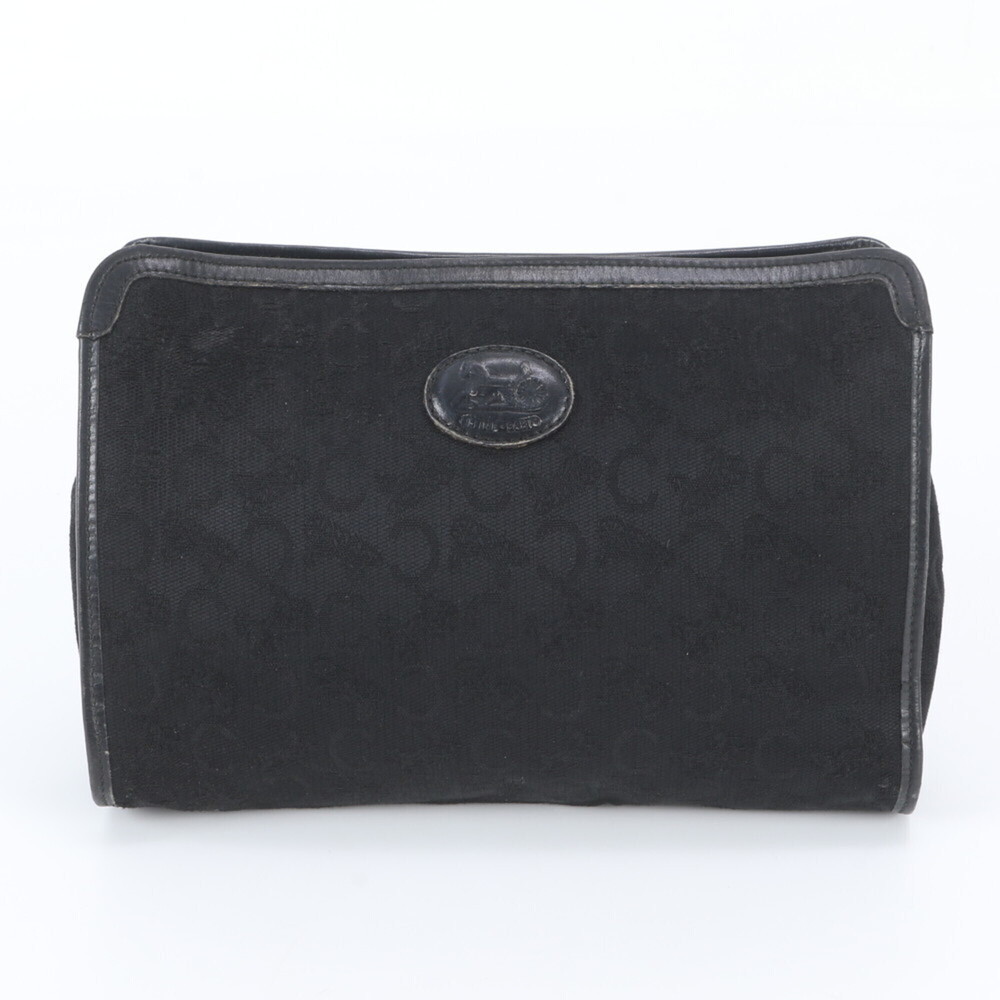 Celine C Macadam Leather Clutch Bag, Handbag, Second Pouch, Tote Black, Women's